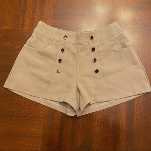 High Waisted Beige Shorts